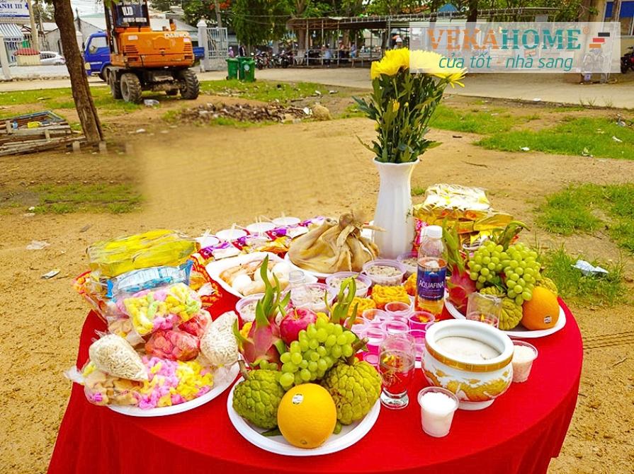 Lễ động thổ trước khi làm nhà